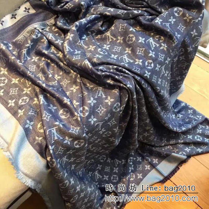 路易威登LV最經典款Louis Vuitton 暗紋提花圍巾 LLWJ6111